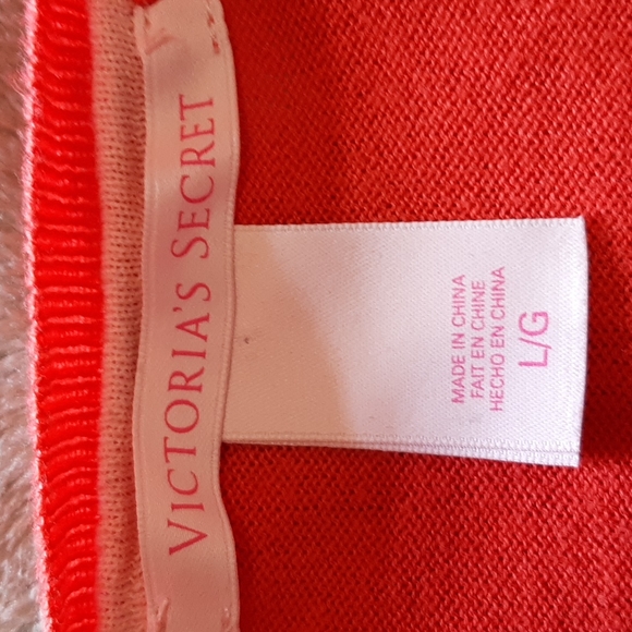 Victoria's Secret orange fine knit cotton sweater size L. - Picture 4 of 4